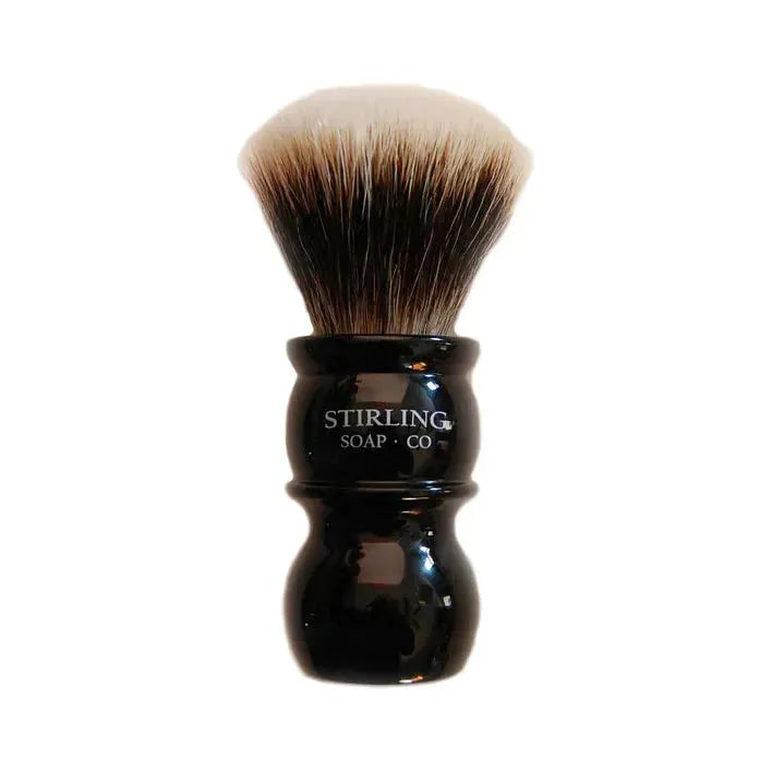 Stirling Soap Co Stirling Soap Co. Black Handle Fan Knot Badger Shaving Brush 24mm x 50mm Shaving Brush Gray