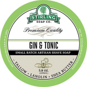 Stirling Soap Co Stirling Soap Co. Gin & Tonic Shaving Collection Shaving Set Gray Shaving Soap 5.8oz