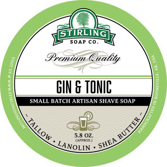 Stirling Soap Co Stirling Soap Co. Gin & Tonic Shaving Collection Shaving Set Gray Shaving Soap 5.8oz