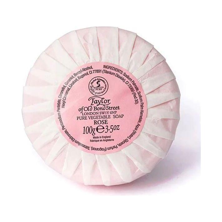 Taylor Of Old Bond Street Taylor of Old Bond Street Rose Pure Vegetable Soap 100g Soap Light Gray
