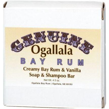 Ogallala Ogallala Bay Rum & Vanilla Creamy Soap & Shampoo Bar 4.5 Oz Bath Soap & Shampoo Bar Beige