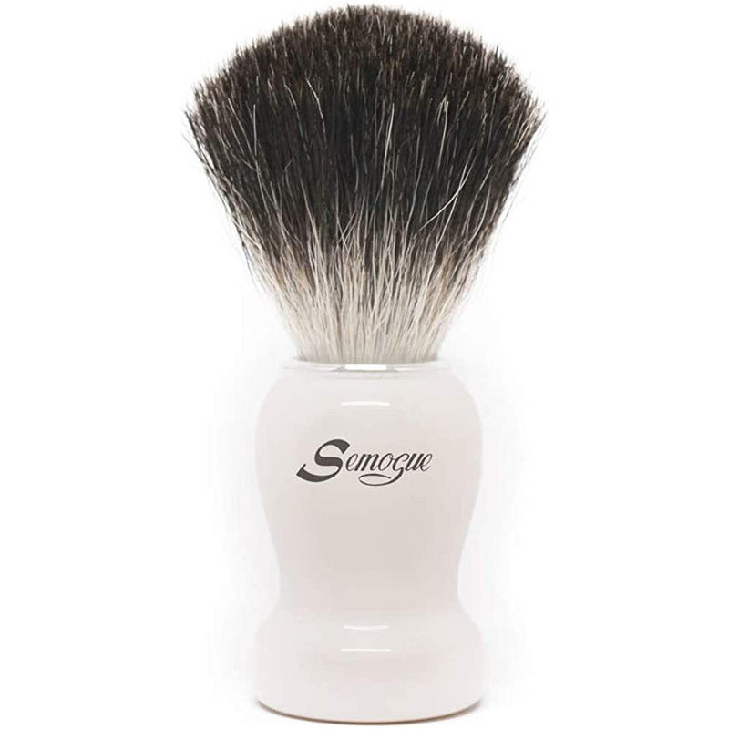 Semogue Semogue Pharos-c3 Pure Black Badger Shaving Brush - Arctic White Shaving Brush Dark Slate Gray