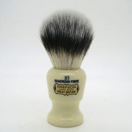 Simpsons Simpson Commodore X1 Sovereign Grade Synthetic Fibre Shaving Brush Shaving Brush Light Gray